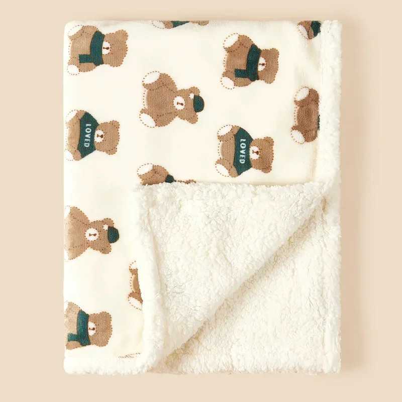 Winter baby blanket wool warm blanket suitable for newborn bedding baby swaddle bags flannel cashmere soft stroller covers blankets Manta babiesW24081
