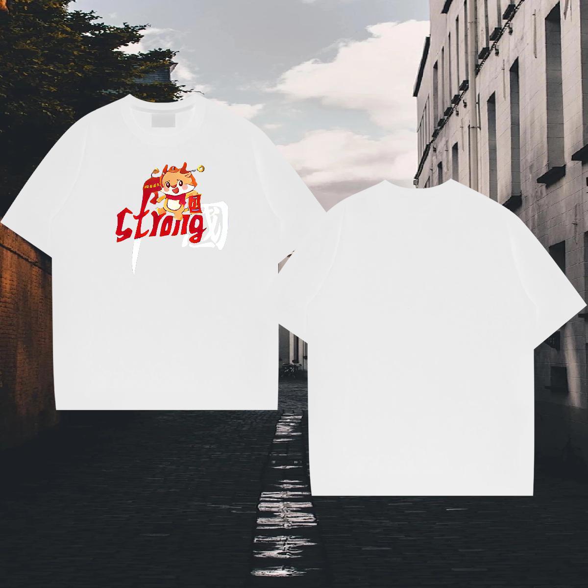 New Arrival T shirt Cartoon Dragon Tees Shirts 230g 100% Cotton Sport Comfortable White Plus Size Breathable Short Sleeve Tshirts