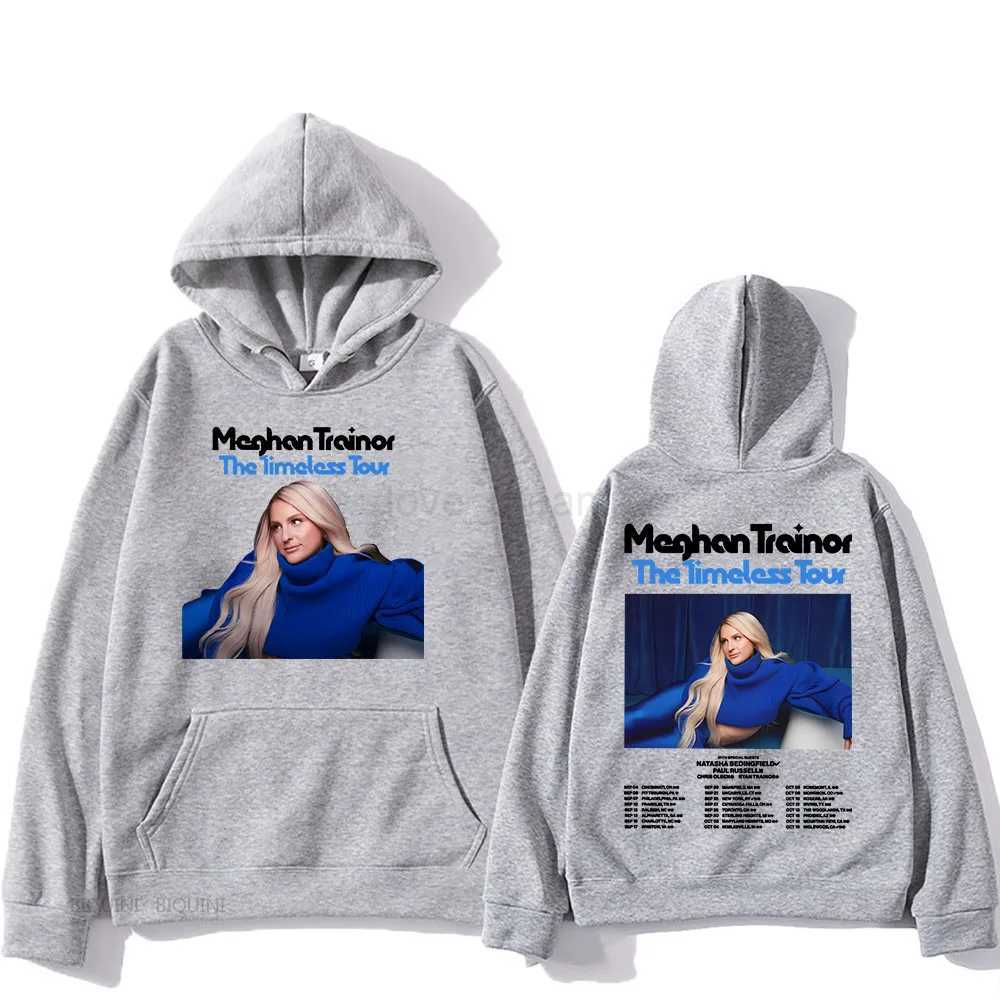 Meghan-Trainor The Timeless Tour 2024 Hoodies Cartoon Graphic Printing Sweatshirts with Hooded Comfortable Women/Men SudaderasXJ240812