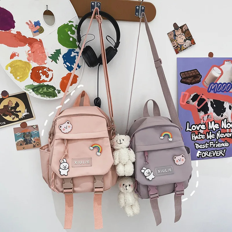 Small Womens Backpack Girls School Waterproof Nylon Fashion Japanese Casual Young Bag Female Mini Mochila 240812