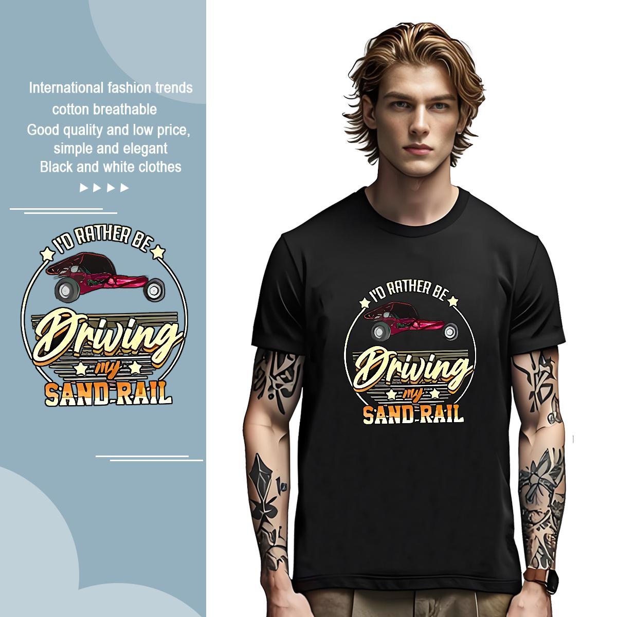 Classic Casual 230g Pure Cotton T Shirt For Man car Anime Printing Street Men Tops Tees Tops Shirt Breathable Designer Graphic
