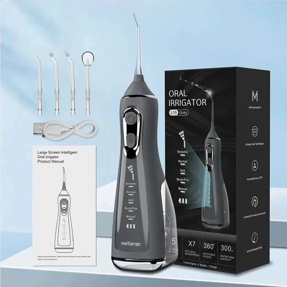5 Modes Portable Oral Irrigator Pick Water Flosser Dental 360° Rotated Jet For Mouth Washing Machine Cleaning Teeth Thread Flos 240802