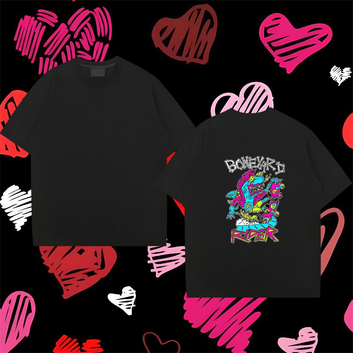 2024 New Men T Shirts letter Tees 100% Cotton 230g Summer Casual Cool Floral Print Breathable Soft Couples T Shirts