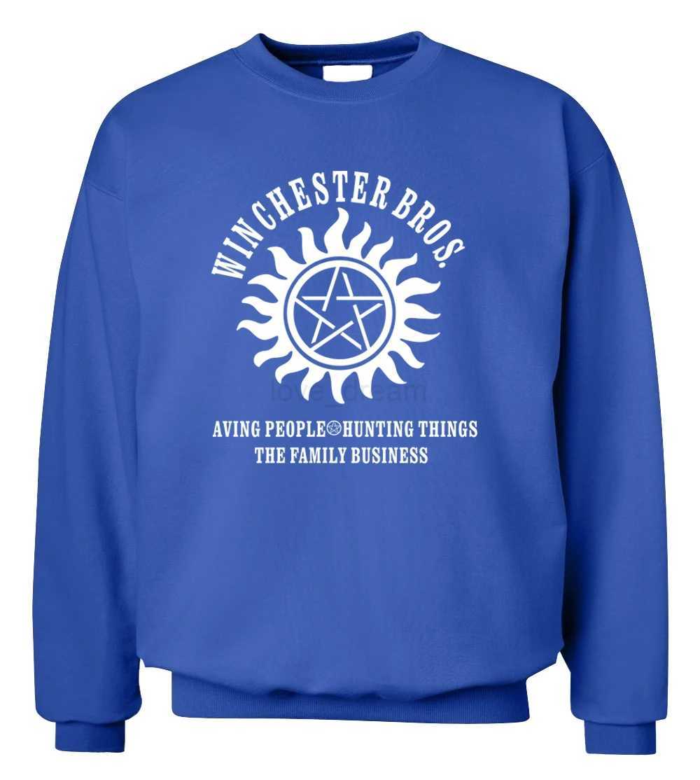 Hot sale Supernatural Winchester Bros men sweatshirt 2023 new fall winter style casual men hoodies hipster hip hop streetwearXJ240812