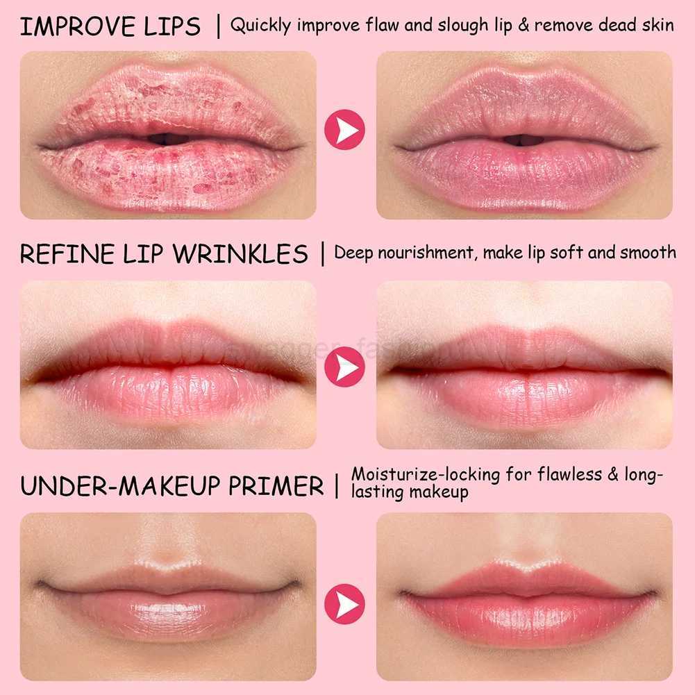 Double-effect 2 In 1 Lip Balm Lip Scrub Lip Mask Moisturizing Lightening Moisturizing Nourishing Gel Lip Sleep MaskXJ240812