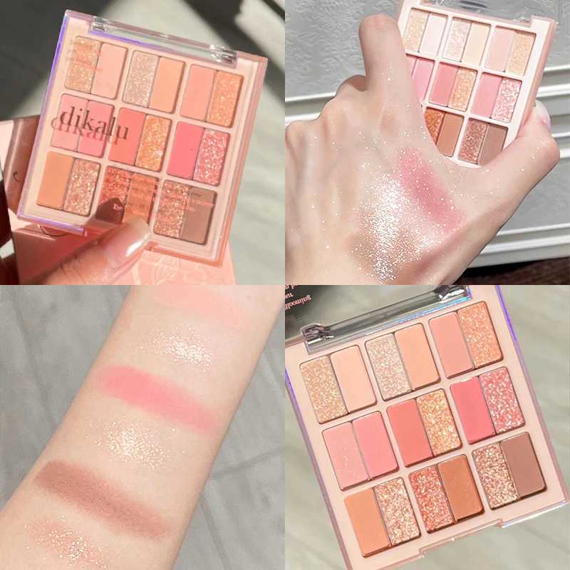 DIKALU 18 Color Eyeshadow Palette Strawberry Summer Matte Eyeshadow Plate Low-saturation Waterproof Long-lasting Portable MakeupCL240812