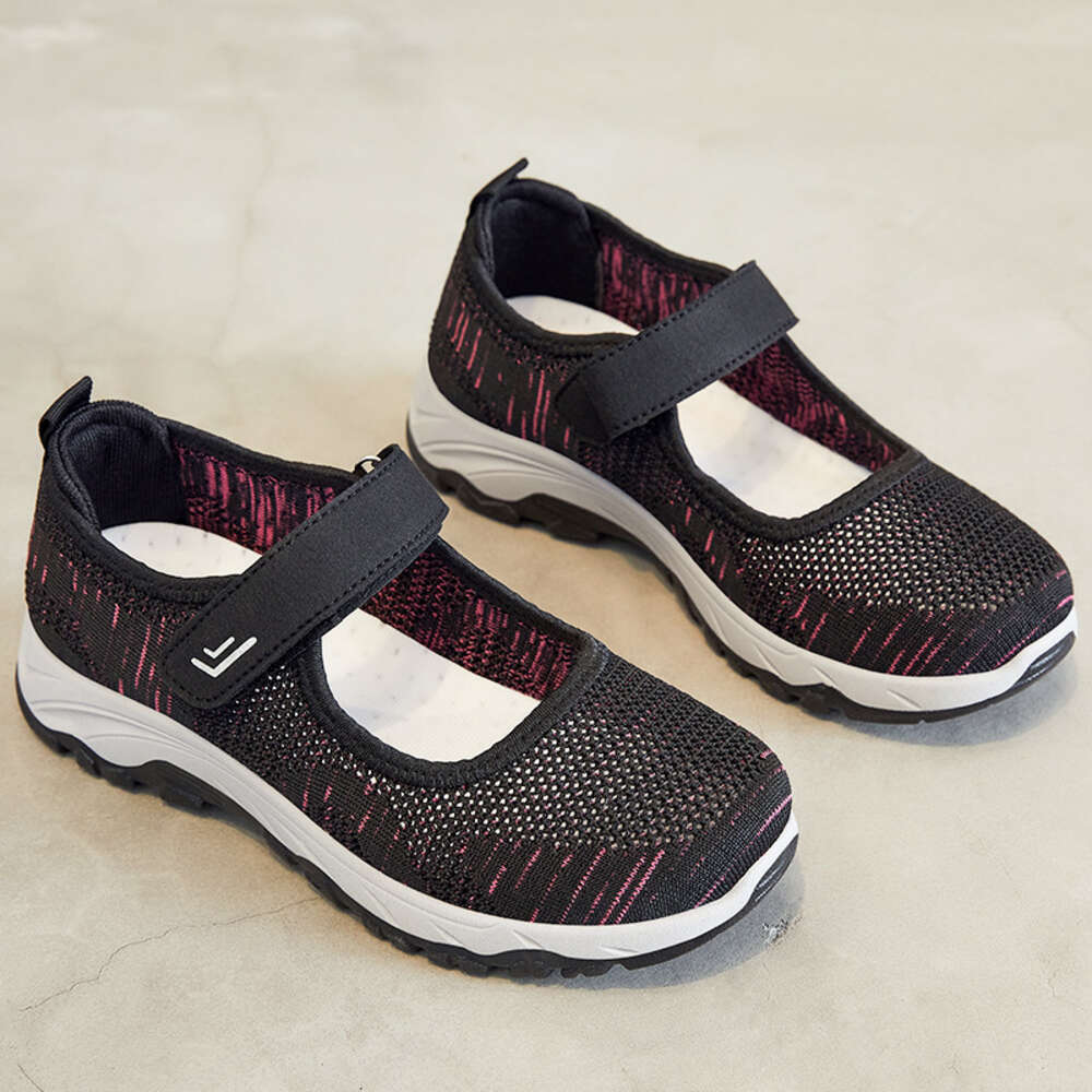 Ddmysports Female Summer New Middle And Elderly Soft Sole Leisure Breathable One Step Mom Shoes Outdoor