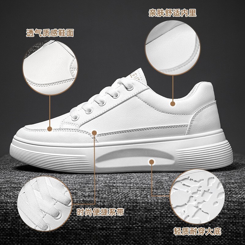 Ddmysports Spring New Student Round Ead Board Sports And Leisure Single Thick Soled Shoes Women S Fashion White Outdoor