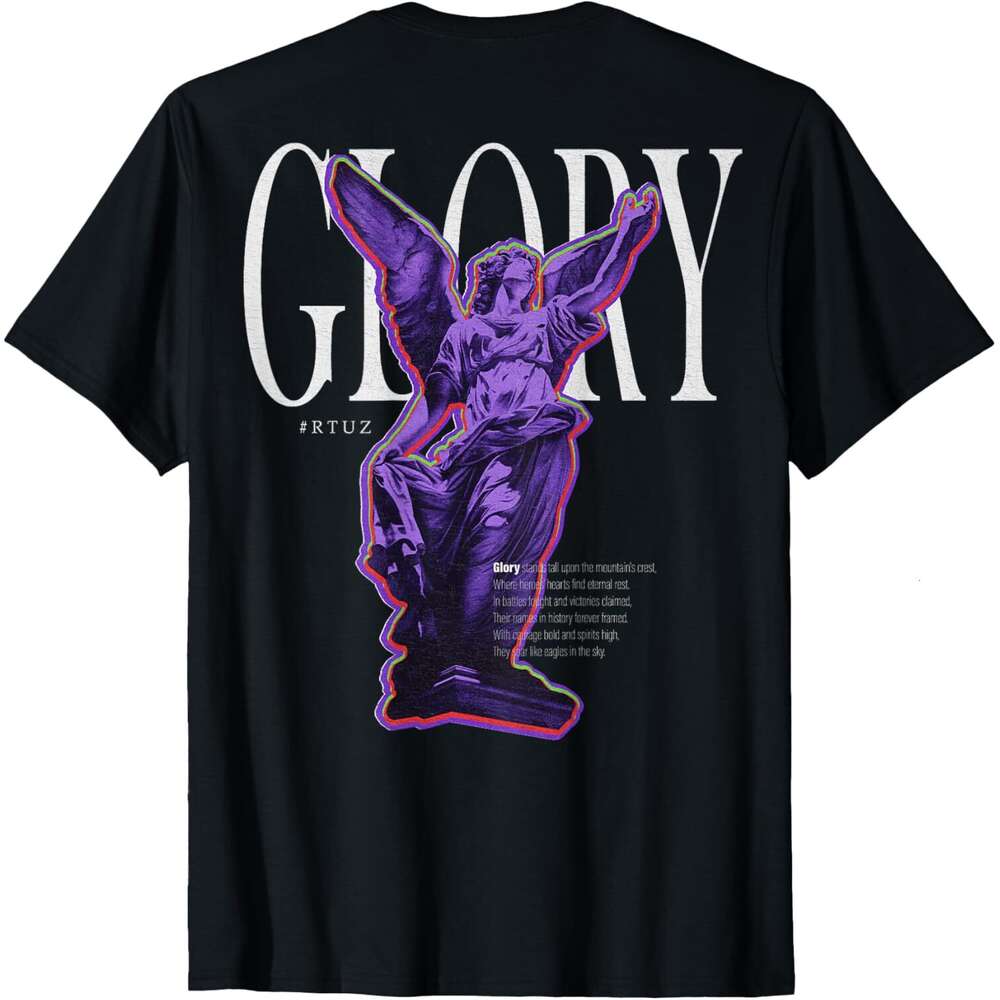 T shirt for Mens Goddess Modern hip hop vintage Angel urban back print streetwear T-Shirt Shirts Tshirt Graphic Tee Casual Tops Clothes Short sleeve