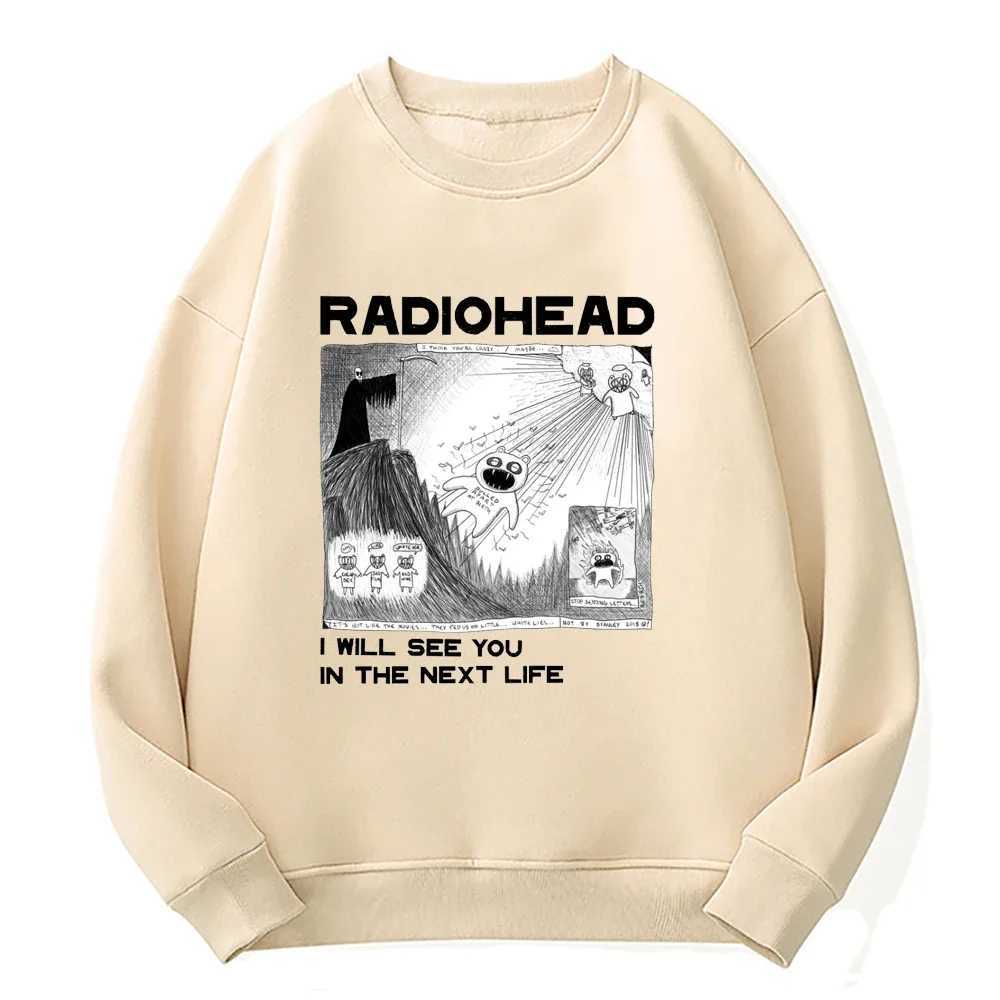 Radiohead I will see you in my next life. Mens/Womens Rock Boys Retro Printed Sportswear Hip Hop Street Clothing Sudaderas MensW240724
