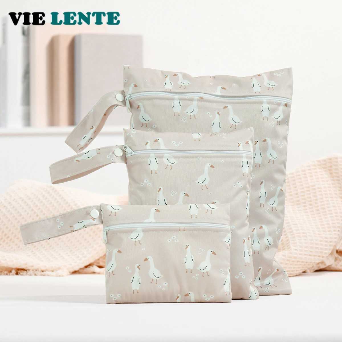 Elinfant 3-Piece Recycled Fabric Waterproof Dry Bag Portable Urine Bag Sanitary Storage Bag Baby Replacement Bag W240812
