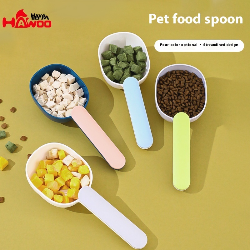 Pet cat dog shovel, color matching food feeding spoon, pet supplies