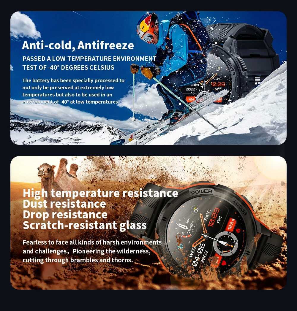 Oukitel BT10 smartwatch sport edition 2024 mens smartwatch 410mAh 1.43-inch BT5.2 mens smartwatch X241226