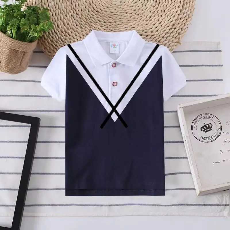 2022 High Quali Kids Polo Shirt Breathable Boys Sports Tops Fashion Short Sleeve Children Polo Shirts for Boy Toddler ClothesXJ241225