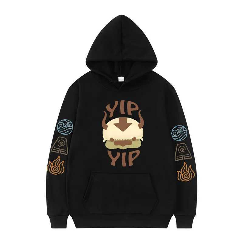 Avatar The Last Airbender Hoodie for Men and Womens Couple Letter from Apa Ip Printed Anime Sportswear Flip TopW240724