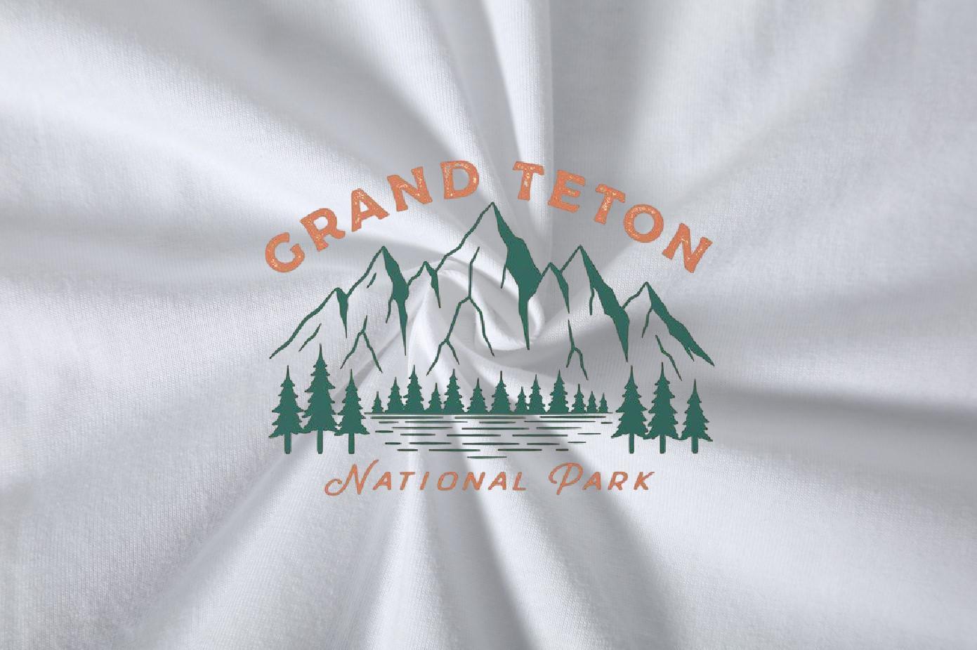 DIY Customized T-Shirts mountains Wear 100% Cotton 230g Daily Wear Cool Design DIY Logo Oversized Short Sleeve Soft Tshirts