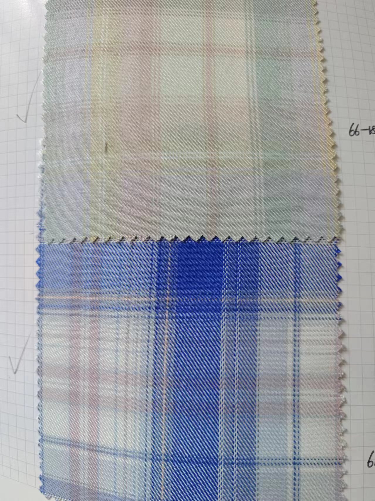 Wholesale polyester plaid shirt fabric JK clothing