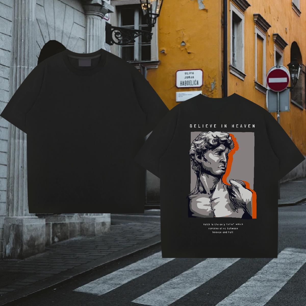 2024 Man T Shirts portrait Tops 230g Pure Cotton Anime Printing Street Free Shipping Cartoon Print Crew Neck Breathable Couples T Shirts