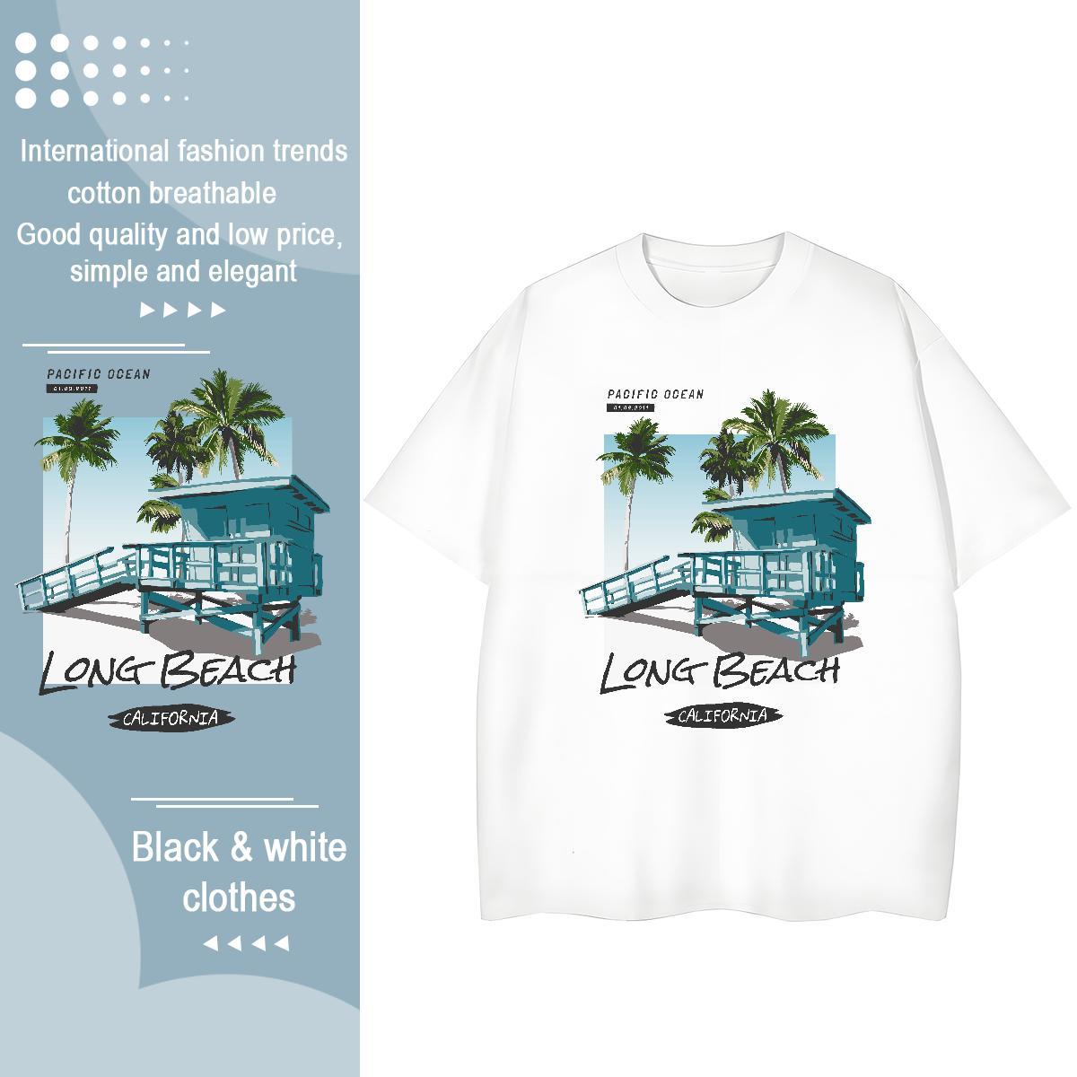 Classic T Shirt For Man House Breathable Hip Hop Black Oversized 100% Cotton 230g Men Clothes T-Shirt Wholesale Wear