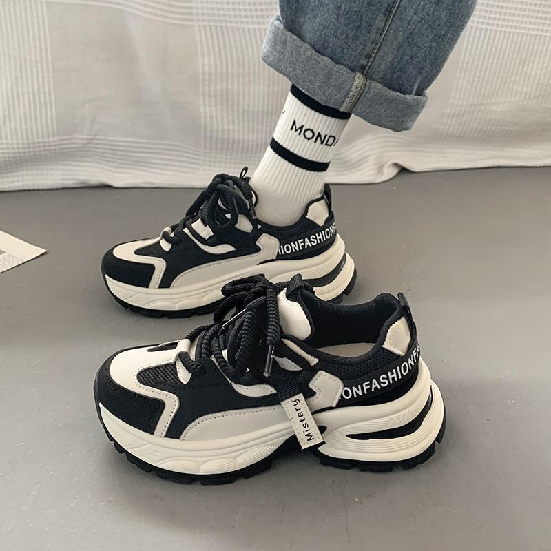 Ddmysports Running For Women New Spring And Autumn Height Increasing S Versatile Thick Sole Casual Sports Ins Trendy Dad Shoes Outdoor Shoes