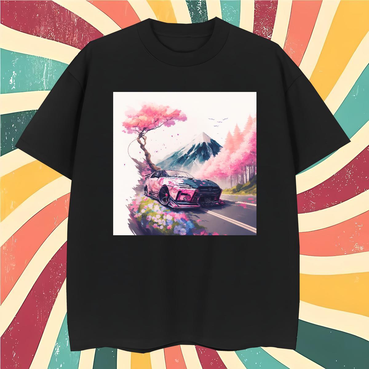 Comfortable Men Clothes T-Shirt car 230g Pure Cotton Street Breathable Short Sleeve Man T Shirts Skull DIY Top Tees