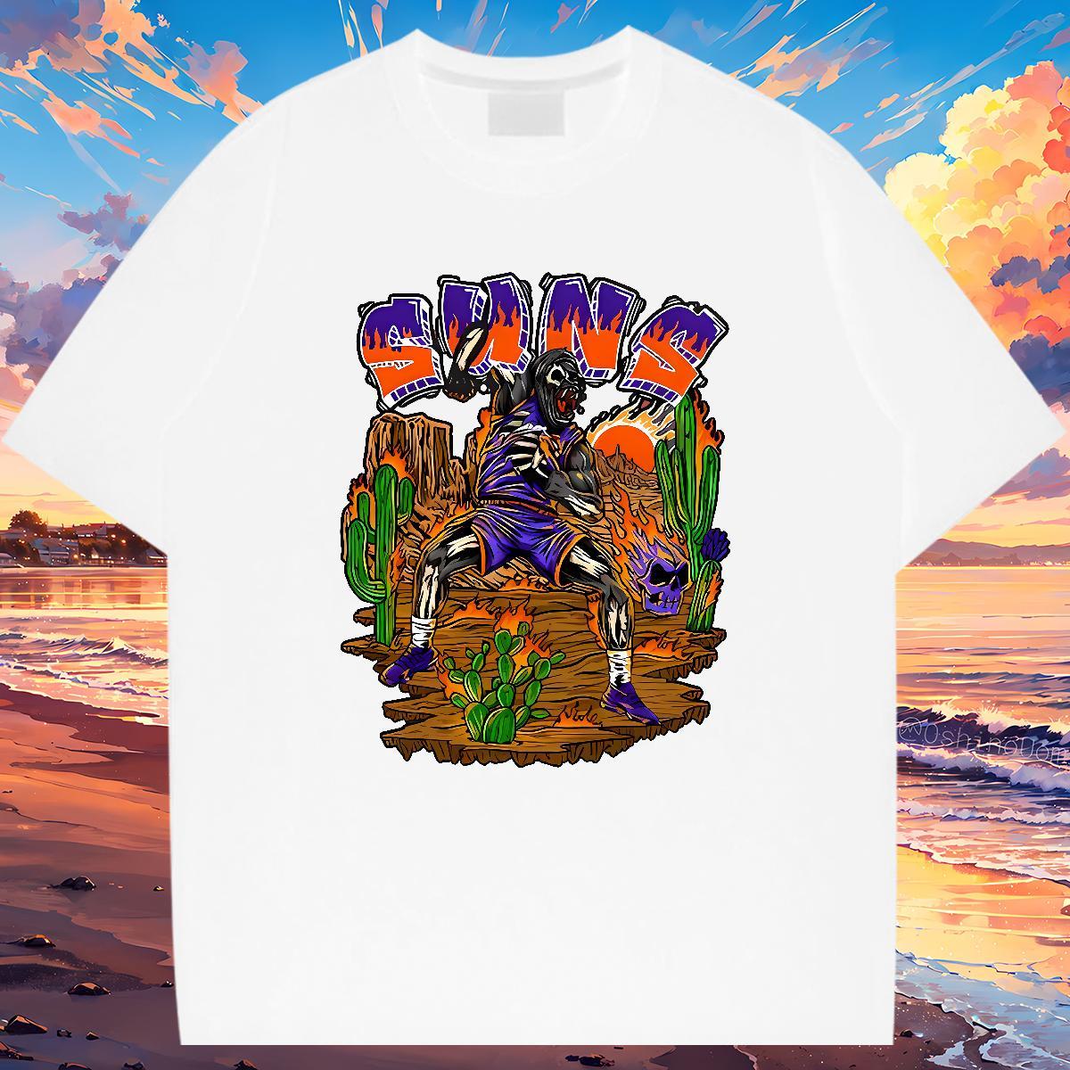 Wholesale Mens T Shirts skull Tshirts 230g Cotton Spring Summer Classic Custom Big Size Breathable Short Sleeve Men Clothes T-Shirt