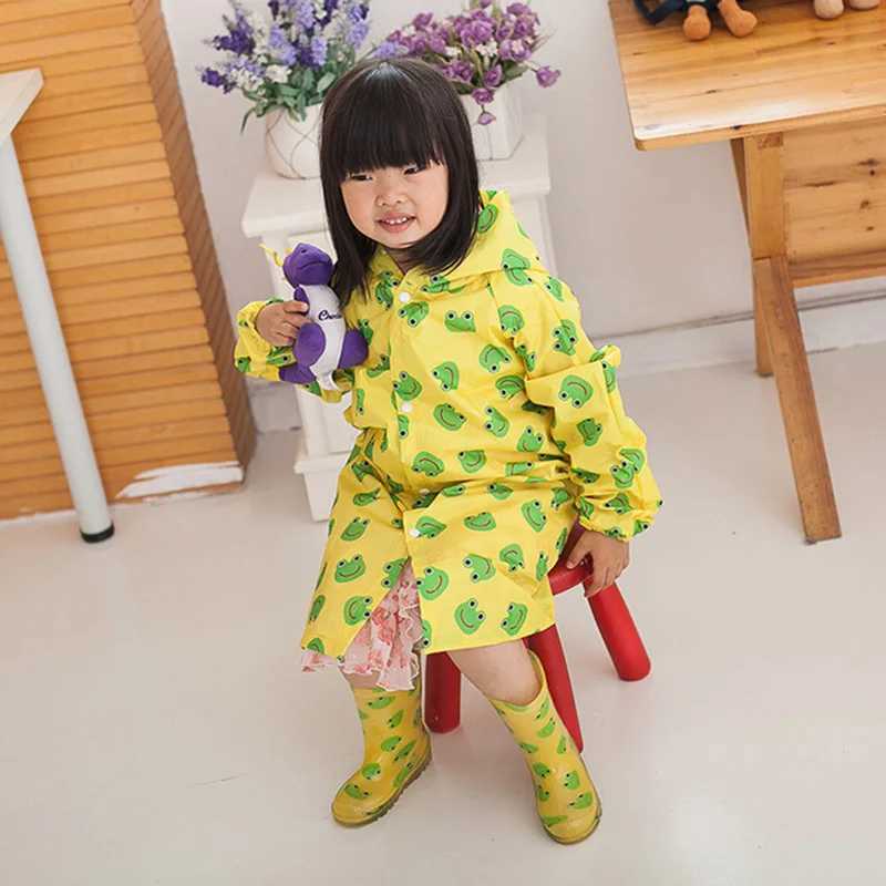 Children Raincoat Kids for Girls Boys Cute Waterproof Child Rain Coat Cover Poncho Rainwear Hooded Impermeable Kid Raincoats Y240810