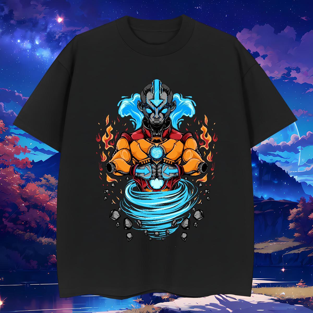 Unisex Mens Tshirts ET 100% Cotton 230g Sports Casual Breathable Crew Neck T shirt Anime 2024 DIY Clothes