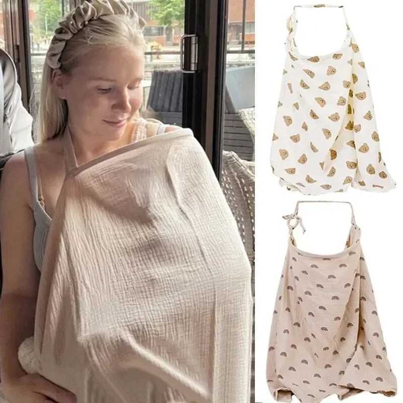 Breathable baby care cover pregnant woman feeding cover cotton plain weave baby feeding blanketW240810