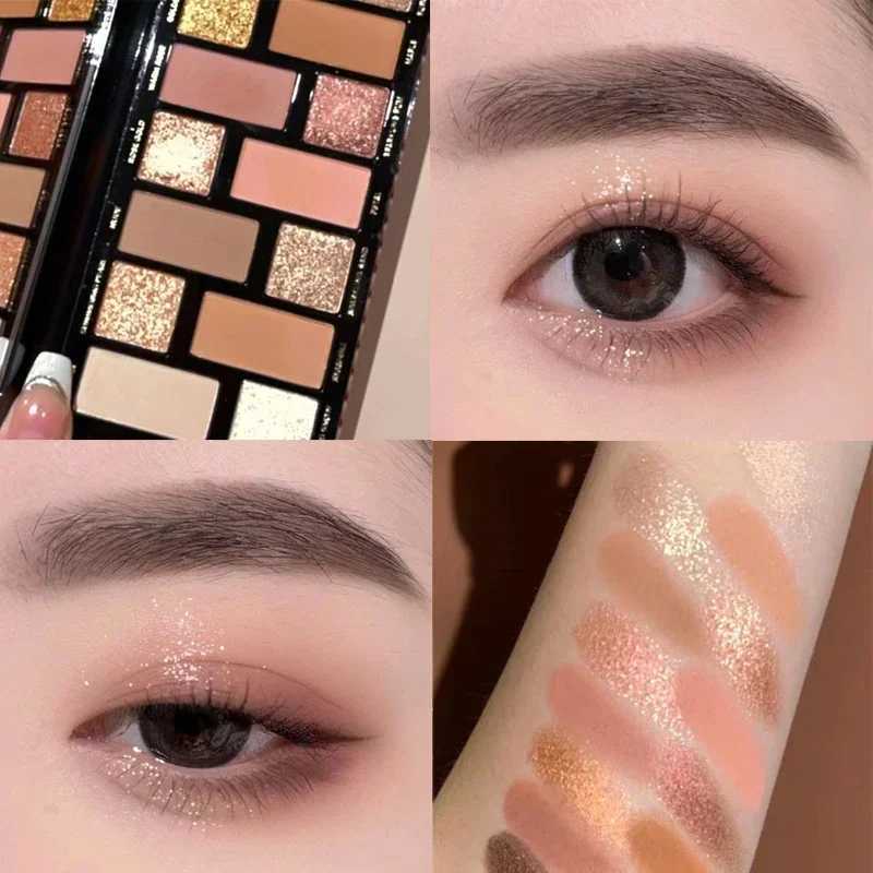 Shiny 16 color eye shadow palette makeup durable matte eye shadow palette bright eye shadow cosmetics women beauty earth colorW241212