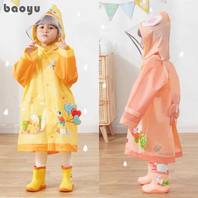 Three-dimensional Pattern Childrens Raincoat Women Boys Kids Raincoat Baby Rain Boots Rain Set Y240810