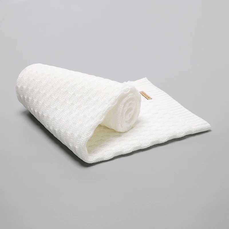 Super soft baby blanket newborn baby stroller baby bag cushion lightweight knitted baby throw receiving blanketW240810