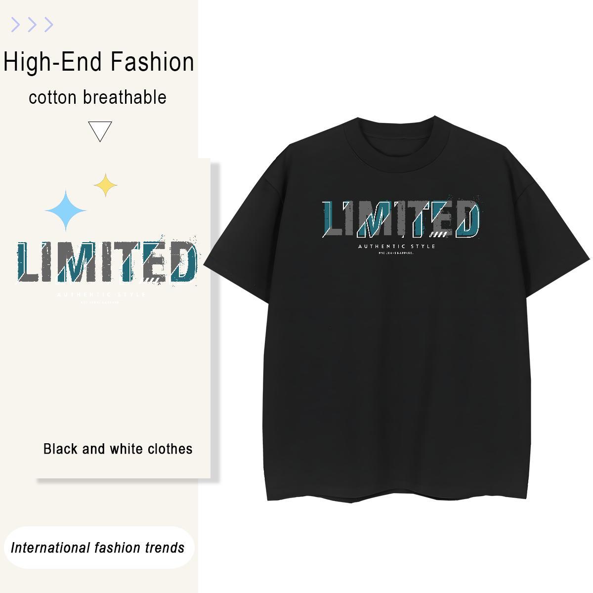 Free Shipping Men Clothes T-Shirt Hip Hop 100% Cotton 230g DIY Printed Crew Neck letter Mens T Shirts Custom Wear
