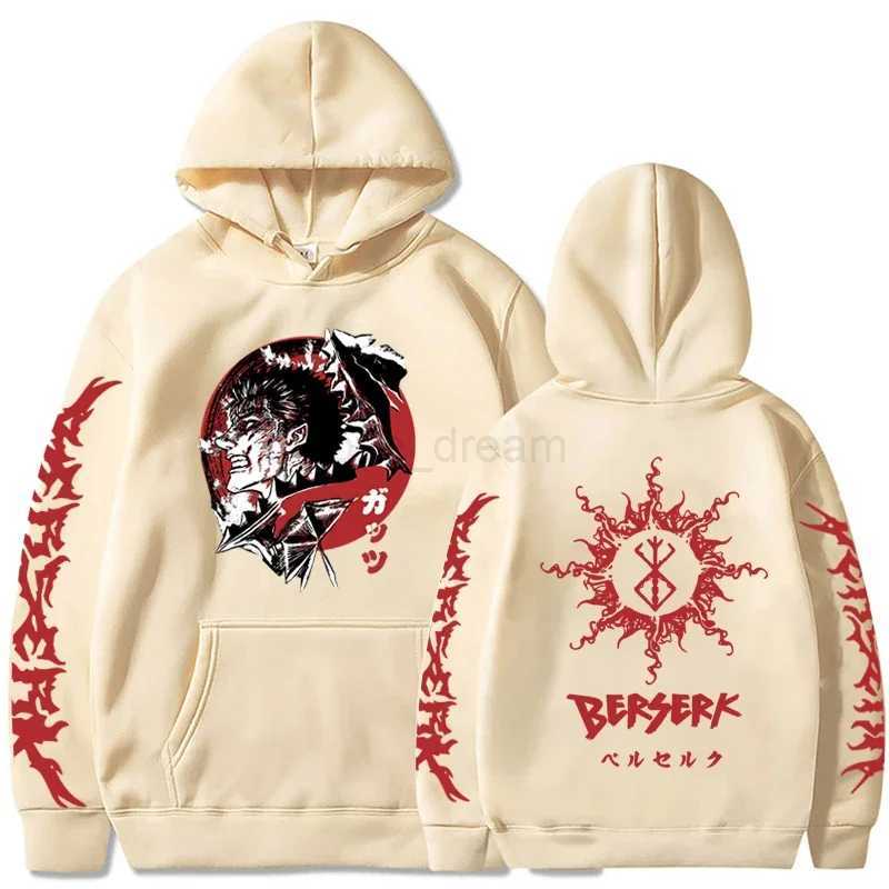 Japanese Anime Hoodie New Fashion Hoodies Manga Berserk Long Sleeve Pullovers Vintage Y2k Tops Casual Harajuku Mens SweatshirtsXJ240812