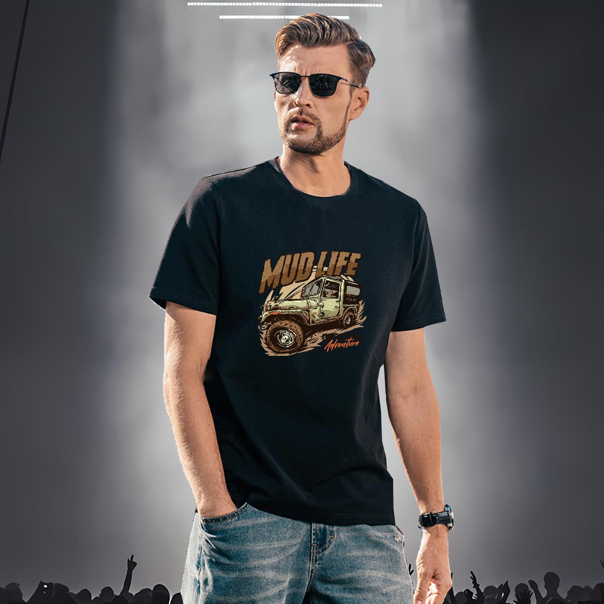 Soft Men Tees car 230g Cotton Daily Wear Breathable Crew Neck T Shirt For Man Skull 2024 Designer Top Tees