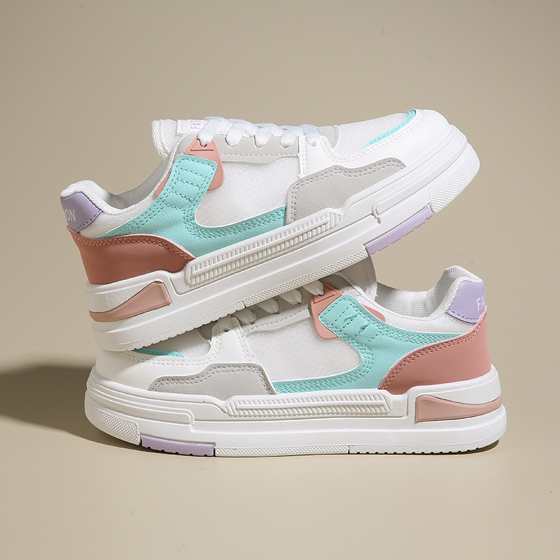 Ddmysports Spring New Instagram Korean Edition Little White Female Students Thick Sole Versatile Casual Sports Board Shoes Street Shoot B Outdoor