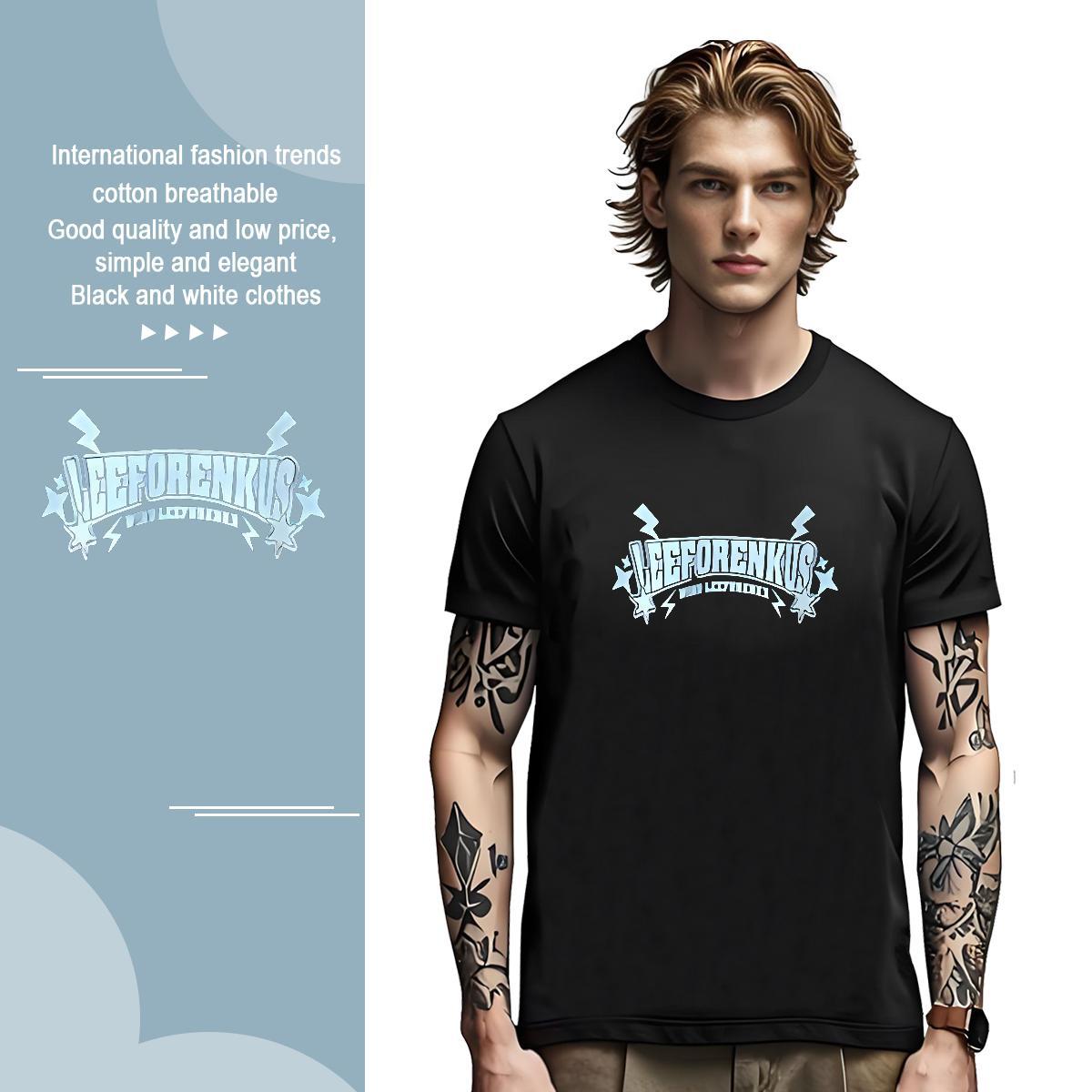 2024 230g 100% Cotton Mens T Shirts letter Street Wear Men Tops Tees Tshirts O-Neck Short Sleeve High Quality Asian Size