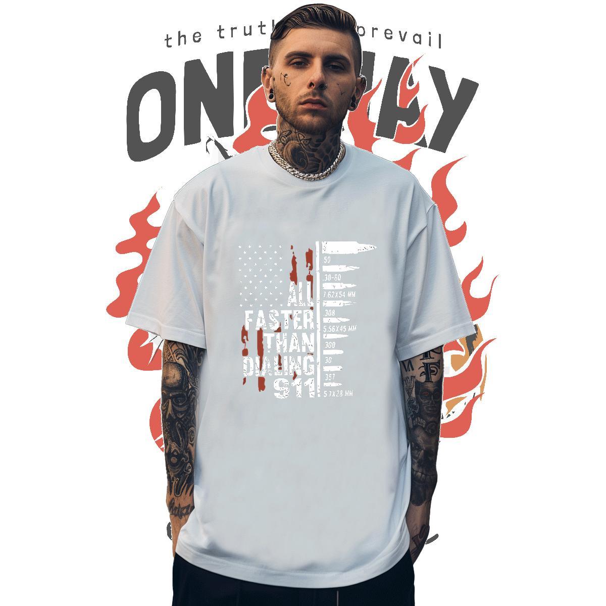 Classic Tshirt for Man Woman letter 230g Pure Cotton Sport Breathable Crew Neck Man T Shirts Plus Size Cartoon Customized Clothings