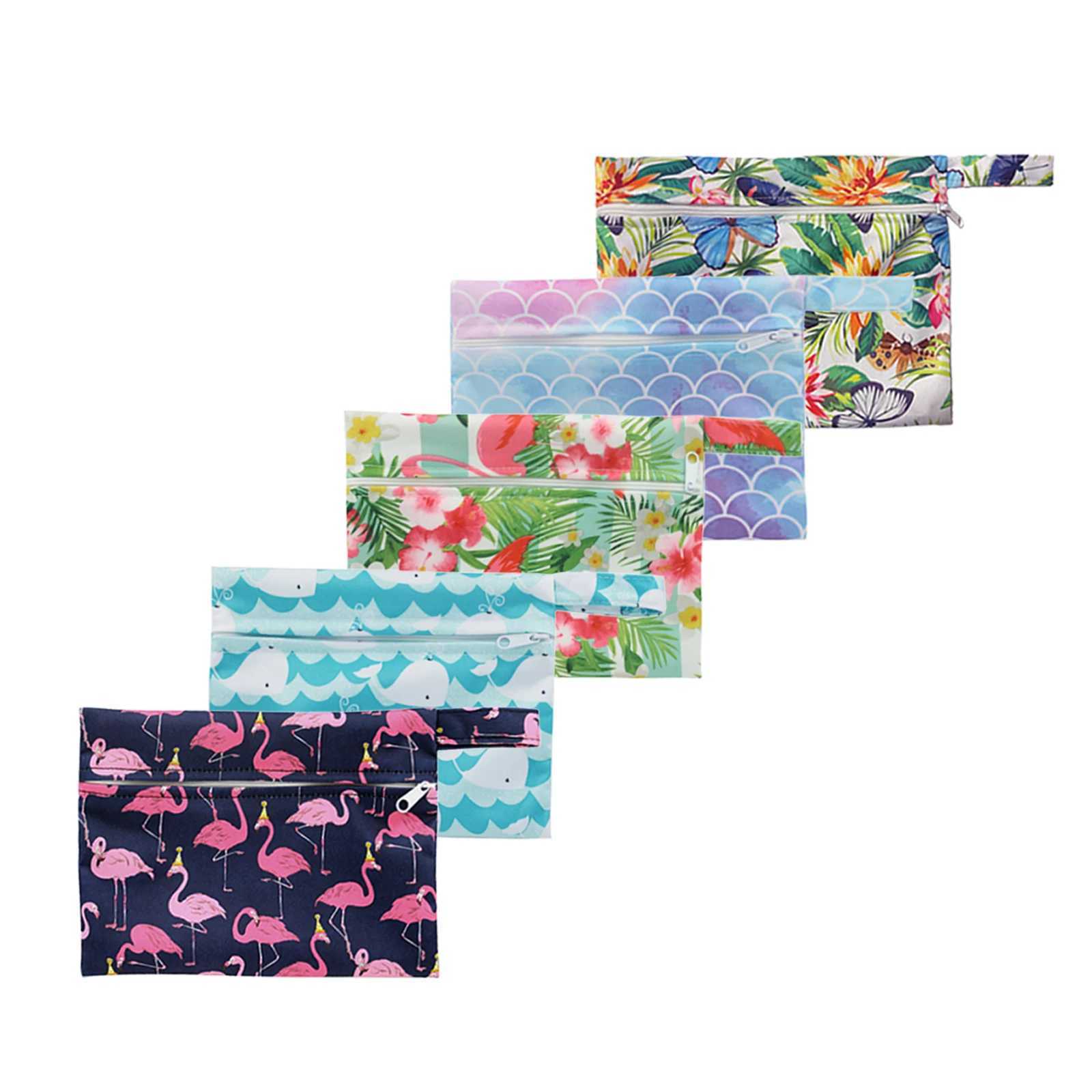 Dry and wet reusable fabric diaper bag 18 * 4cm travel hanging bag waterproof mens care pad bag mini diaper bag 6 colors W240812