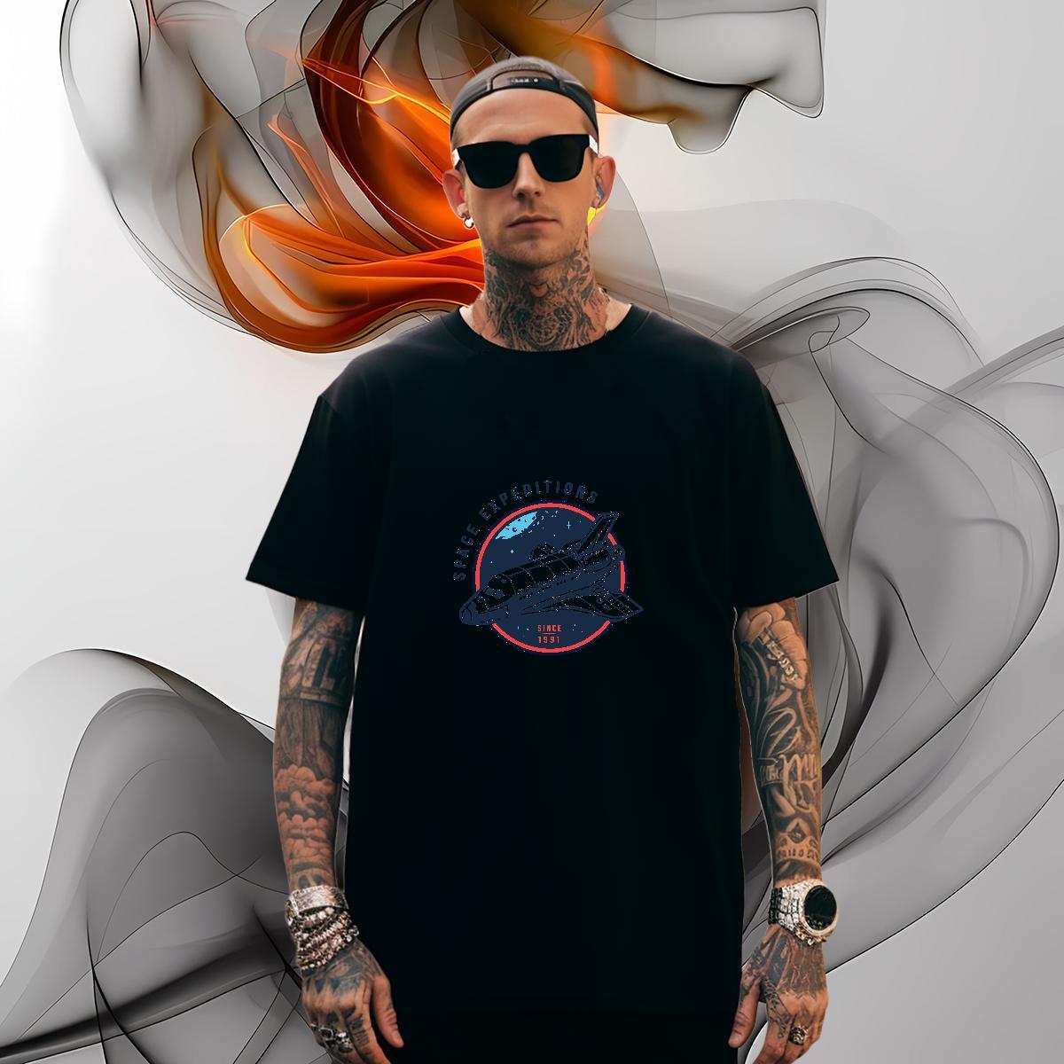 Classic Casual 100% Cotton 230g Men T Shirts Summer Casual Tshirt for Man Woman Polos Crew Neck Loose Fit Custom Big Size