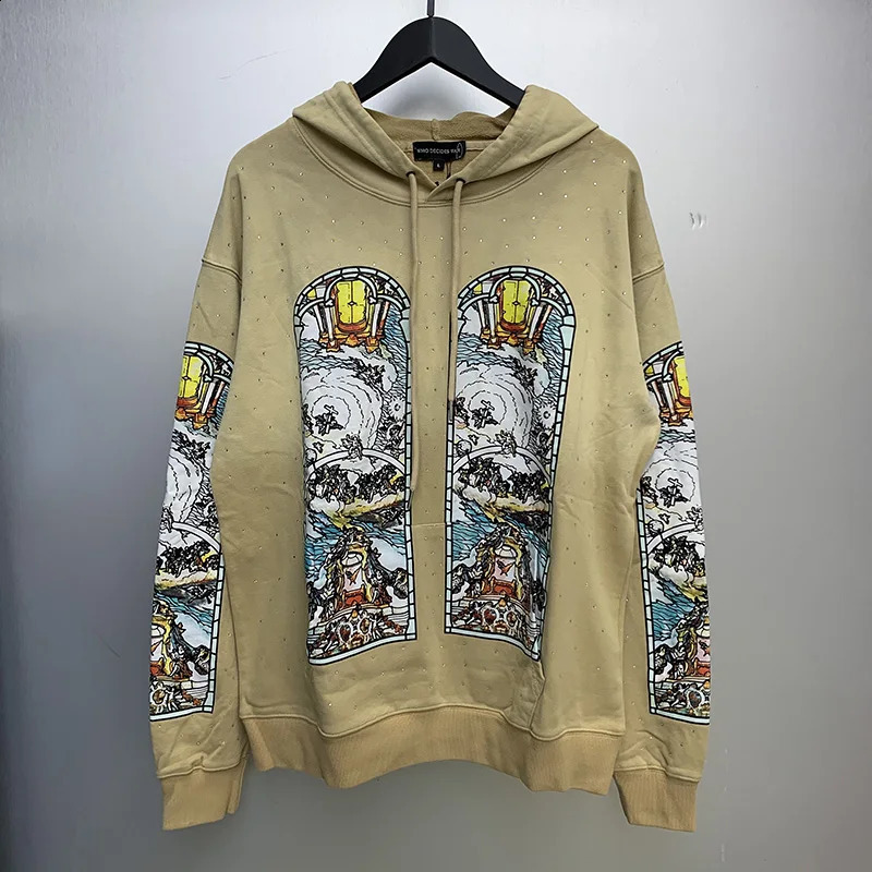 Fashion Oversized WHO DECIDES WAR Hoodies Men Woman Quality Hip Hop Streetwear Pullover Graphic Print 240809