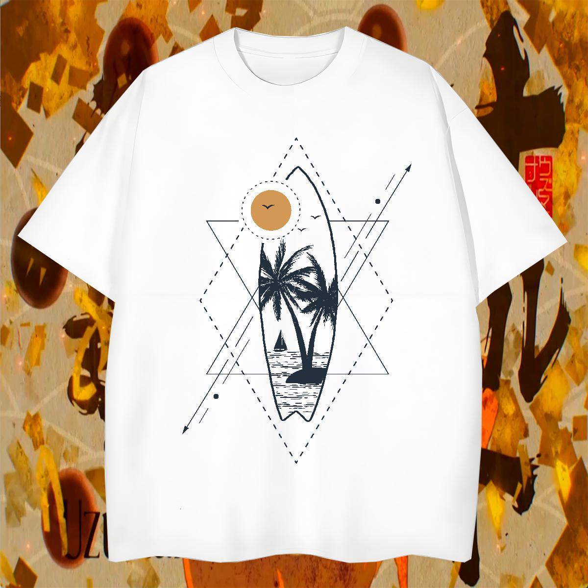 Wholesale Men Tees Hip Hop Street 230g Pure Cotton DIY Printed Breathable Crew Neck sea Mens T Shirts Fashion Designer Tops