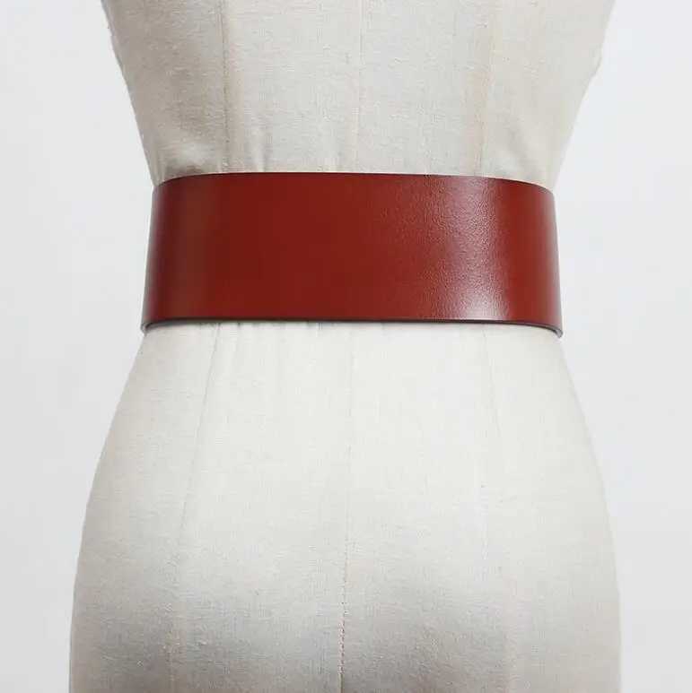 Belts Womens runway fashion genuine leather Cummerbunds womens tight corset belt decoration wide belt R3097 tight corset cincura Y2408108ISS