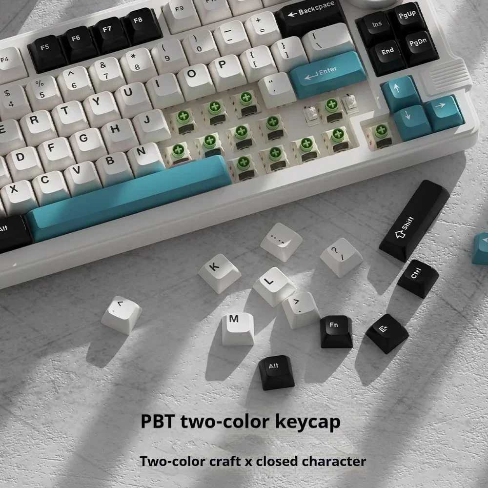 Feker K75 Gaming Mechanical Keyboard 3mode 2.4G Bluetooth Wireless Keyboard 83keys RGB With Knob Screen Pbt Gamer Keyboards GiftCL240709
