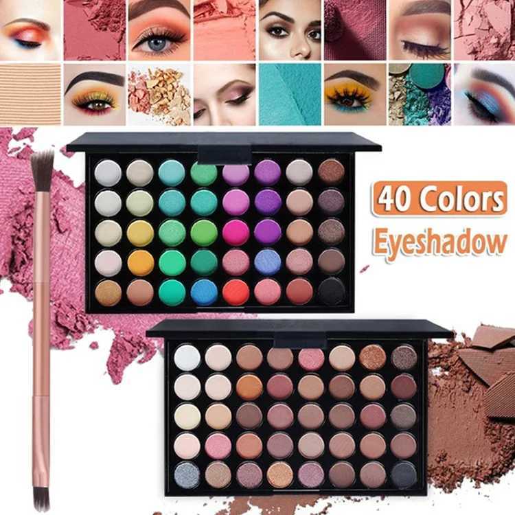 Pearlescent 15/40 Color Eyeshadow Palette High Saturation Eye Shadow Plastic This European American Hot Selling Spot Earth ColorCL240812