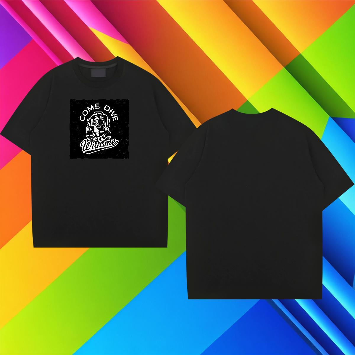 Classic Men Tops Tees logo 100% Cotton 230g Beach Breathable Short Sleeve T-Shirts for Men Plus Size Cartoon Custom Tops Shirt