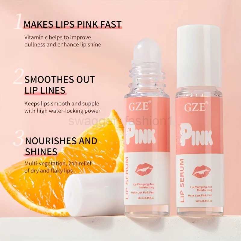 GZE Pink Lip Serum Color Change Lip Gloss Moisturizing Nourishing Liquid Lipstick Magic Lip Serum Change ColorXJ240812