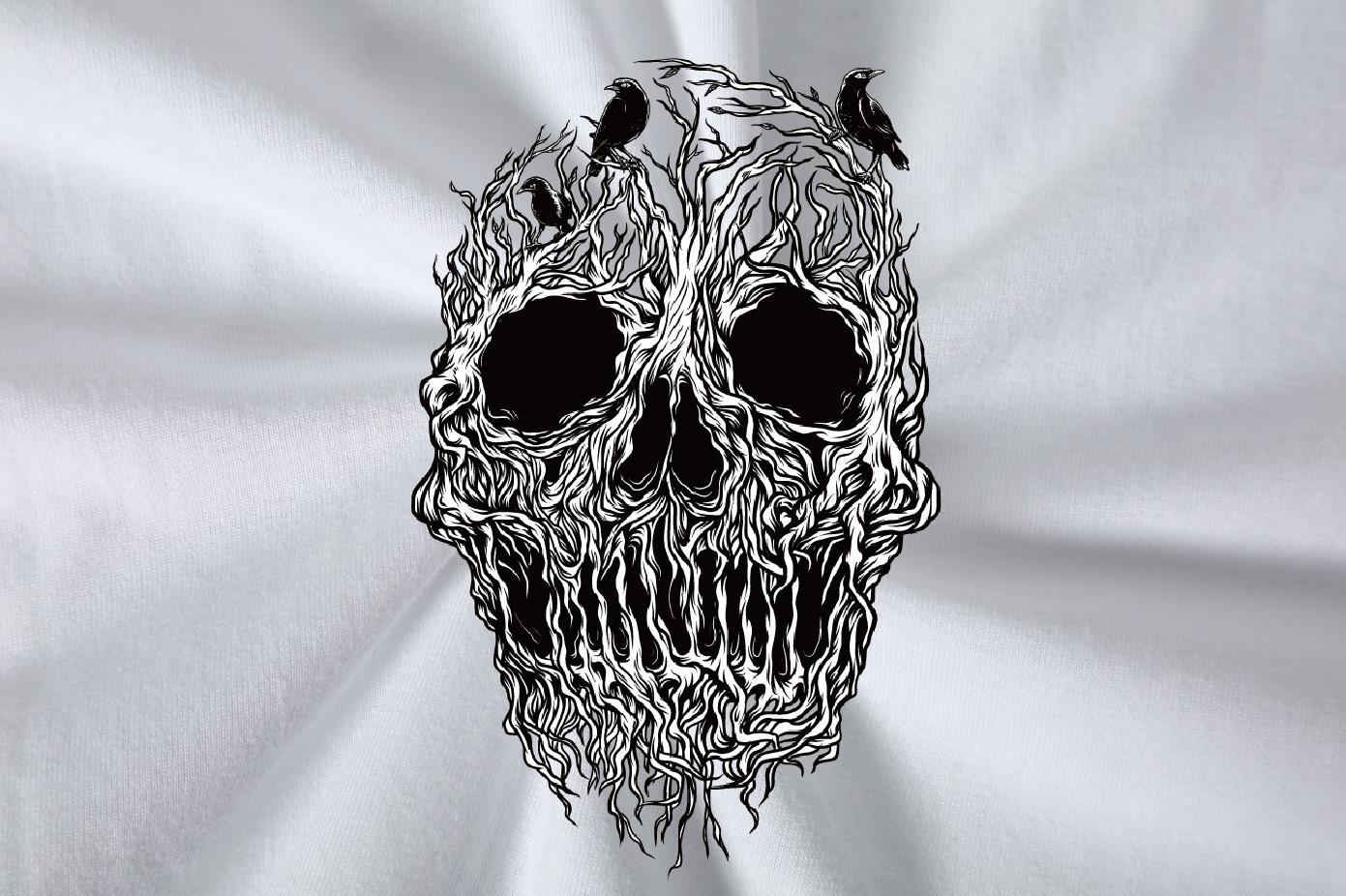 Fashion Mens T Shirts skull Tops Tees 100% Cotton 230g Outdoor Loose Fit Asian Size Pure Cotton Mens Tshirts