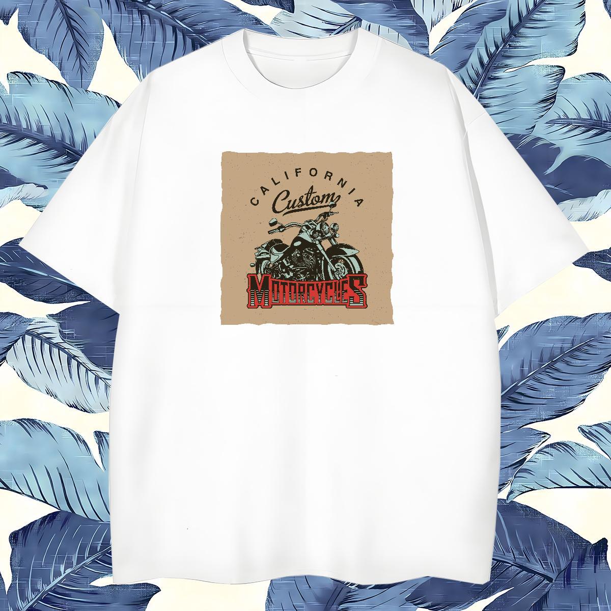 Customized 230g Cotton Mens T Shirts Motorcycle Casual Daily Wear Couples T Shirts Top Tees Breathable Short Sleeve Wholesale Skull