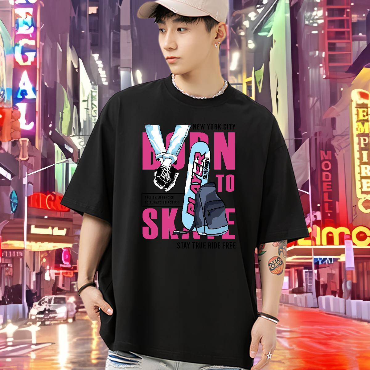 Brand Man T Shirts letter Tees 230g 100% Cotton Beach Wholesale Anime Breathable Short Sleeve Tshirt for Man Woman